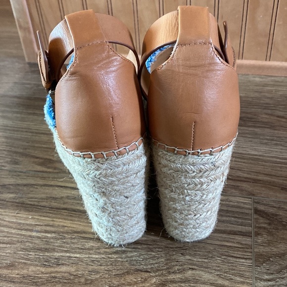 Marc Fisher Denim Adria Jute Womens 9 Open Toe Platform Espadrille Sandal Y2K - Picture 5 of 10